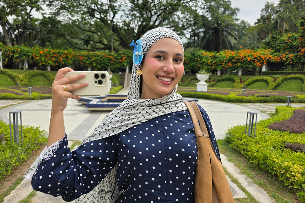 Moti Navy Polka Dot Rayon Top